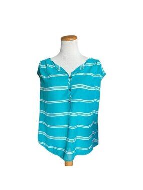 Womens George Striped Flowy Top  - Sz 1X (16)
